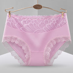 Sexy Lace Transparent Mesh Comfortable Ice Silk Briefs