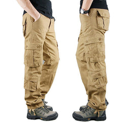 Men's Strong and Durable Loose Straight Leg Multi-pocket Outdoor Casual Pants