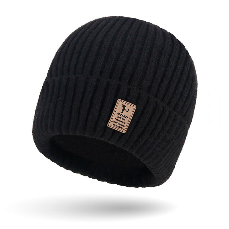 Men's Plus Velvet Thick Warm Ear Protection Knitted Hat