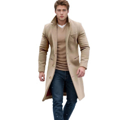 Men's Warm and Fashionable Woolen Coat