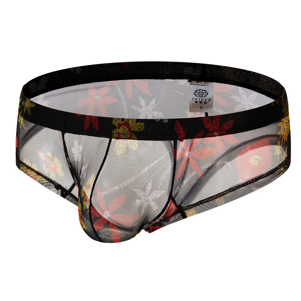 Men's See-through Comfortable Printed Boxer Briefs