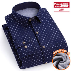 Men's Long-sleeved Double-sided Velvet Loose Casual Shirt