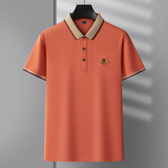 Thin ice silk embroidered polos