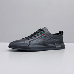 Men's Cowhide Casual Breathable Genuine Leather Sneakers
