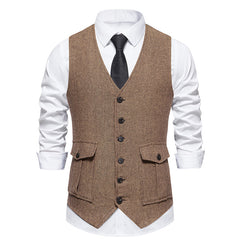 Men's Vintage Single Breasted Suit Vest