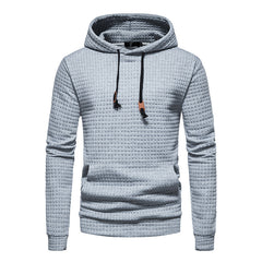 Men's Casual Pullover Jacquard Hooded Jacket