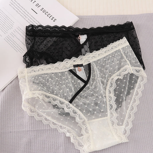 Hollow transparent lace sexy panties