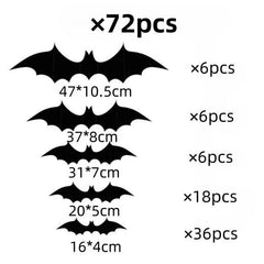Halloween 3D Bat Spider Sticker