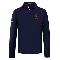 Men's Business Casual Long Sleeve Polo Shirt