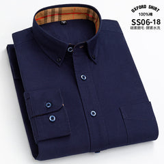 Men's Business Casual Pure Cotton Striped Long-sleeved Shirt