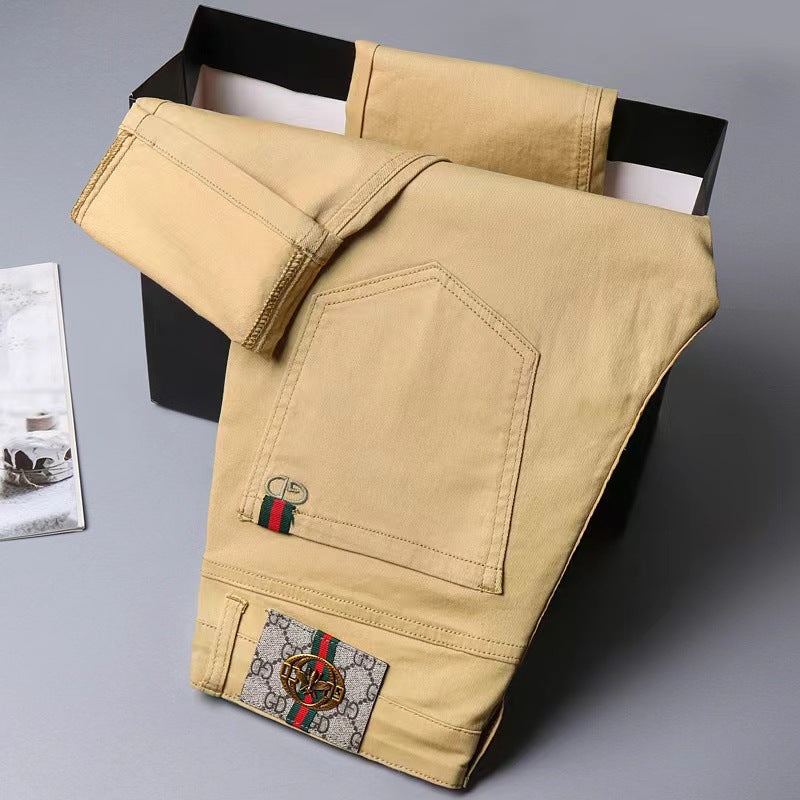 Vintage khaki stretch baggy jeans