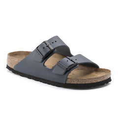 Double-breasted Leather and Cork Sandals