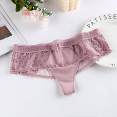 Fashionable and Sexy Lace Breathable Mesh Briefs