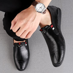 Men's Casual Breathable Leather Soft-soled Driving Shoes