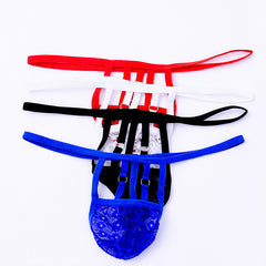 Men's See-through Sexy Suspender Thong