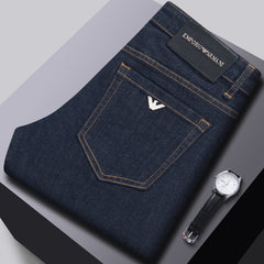 Autumn and winter thick stretch casual jeans