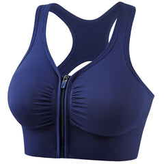 Plus size cutout beauty back zipper bra
