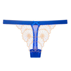 Daisy Jacquard Breathable Mesh Low-Rise Seamless Sexy Thong