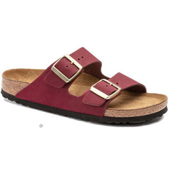 Double-breasted Leather and Cork Sandals