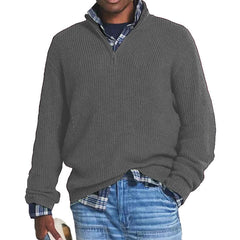 Men's Casual Bottoming Zipper Turtleneck Sweater
