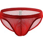 Men's Low Waist Transparent Mesh Sexy Briefs