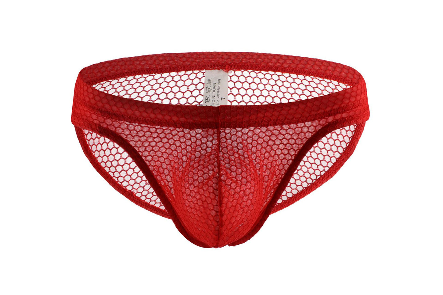 Men's Low Waist Transparent Mesh Sexy Briefs