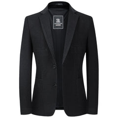 Knitted jacquard slim fit and iron-free casual Blazer
