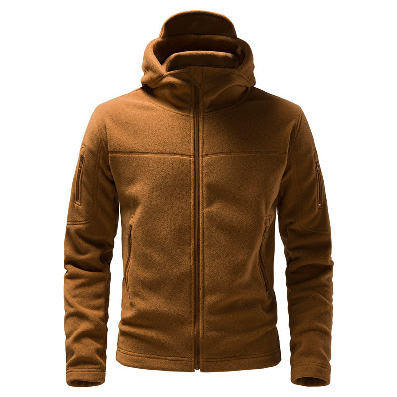 Men's Outdoor Double-sided Velvet Multi-pocket Warm Jacket