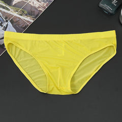 Men's Ice Silk Nylon Breathable Fashionable Low Waist Briefs