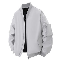 2025 New Men's Fashion Casual Loose Zipper Jacket