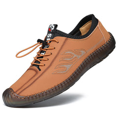 Soft and comfortable casual slip-on trendy versatile leather shoes