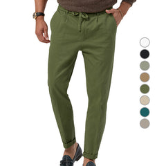 Men's Trendy Business Casual Large Size Straight Solid Color Trousers