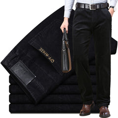 Men's Corduroy Straight Thick Warm Casual Pants