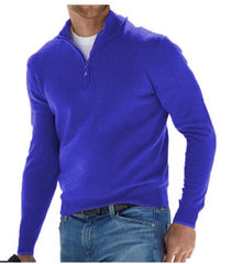 New Long Sleeve V-Neck Zipper Casual Sweater