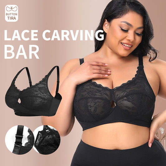 Wireless lace thin BCDE cup bra