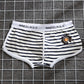 Men's Pure Cotton Sport Breathable Low-rise Striped Boxers