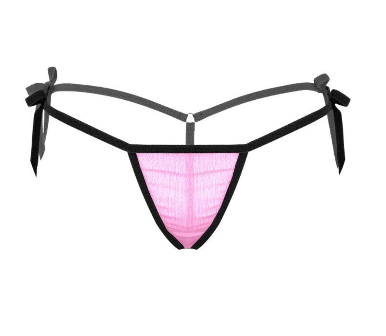 Men's Sexy Low Waist Mesh Transparent Thong