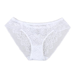 Sexy High-grade Lace Hollow Embroidery Cross Briefs