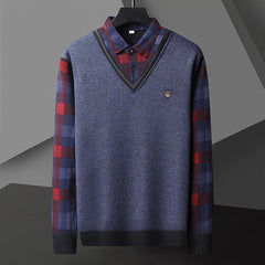 New men's fleece thickened warm shirt