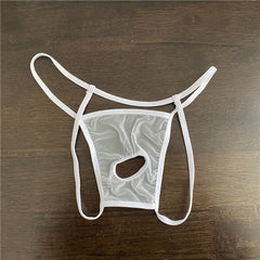 Men's Sexy Elastic Hollow Transparent Thong