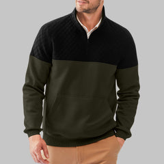 Colorblock Half Zip Pullover Outdoor Fashion Casual Sweatshirt