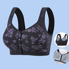 Large Size Cotton Printed Wirefree Push-up Bra