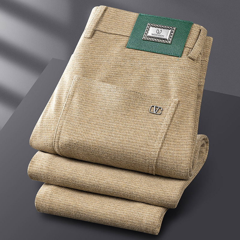 2024 Winter Thick Wool Warm Straight Business Casual Pants