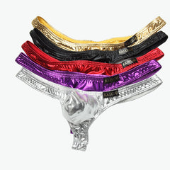 Men's Low Rise Sexy Patent Leather Thong