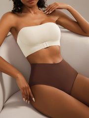 Strapless front clasp bra push up bra