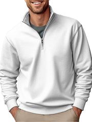 Men's Casual Stand Collar Zipper Sports Sweatshirt