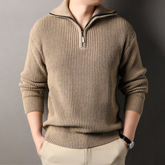New solid color basic lapel sweater