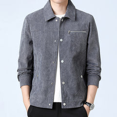 Men's Solid Color Corduroy Jacket
