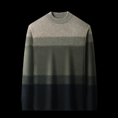2024 New Contrast Striped Pure Wool Sweater
