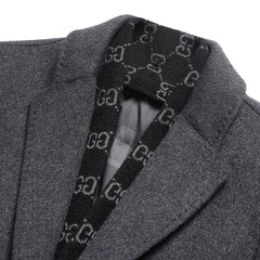 Scarf Style White Goose Down Lining Thickened Double-sided Woolen Coat